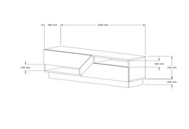 Hanah Home Soporte de TV Koza Nogal y Blanco